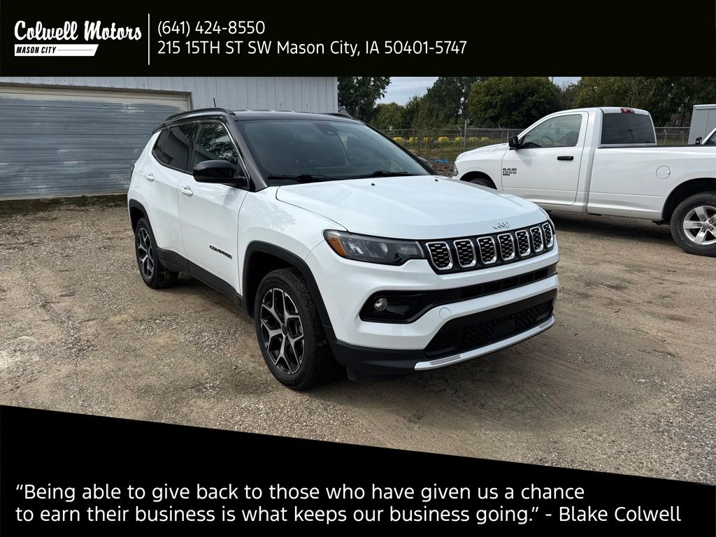 Bright White Clearcoat 2025 Jeep Compass SUV / Crossover Four-Wheel Drive 8-Speed Automatic