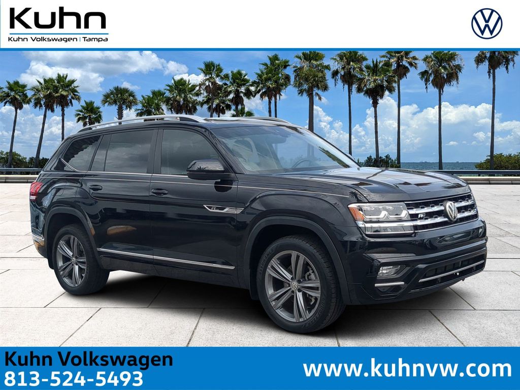 Deep Black Pearl 2019 Volkswagen Atlas SEL R-Line 4Motion SUV / Crossover All-Wheel Drive 8-Speed Automatic