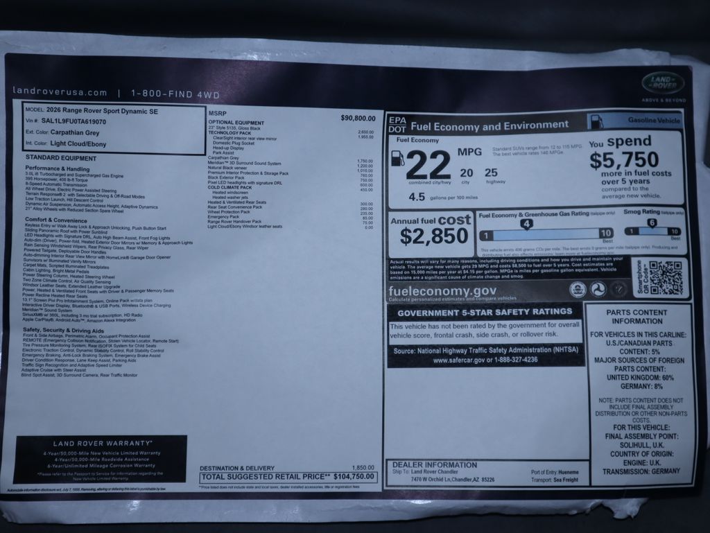 Thumbnail: 2026 Land Rover Range Rover Sport - 9