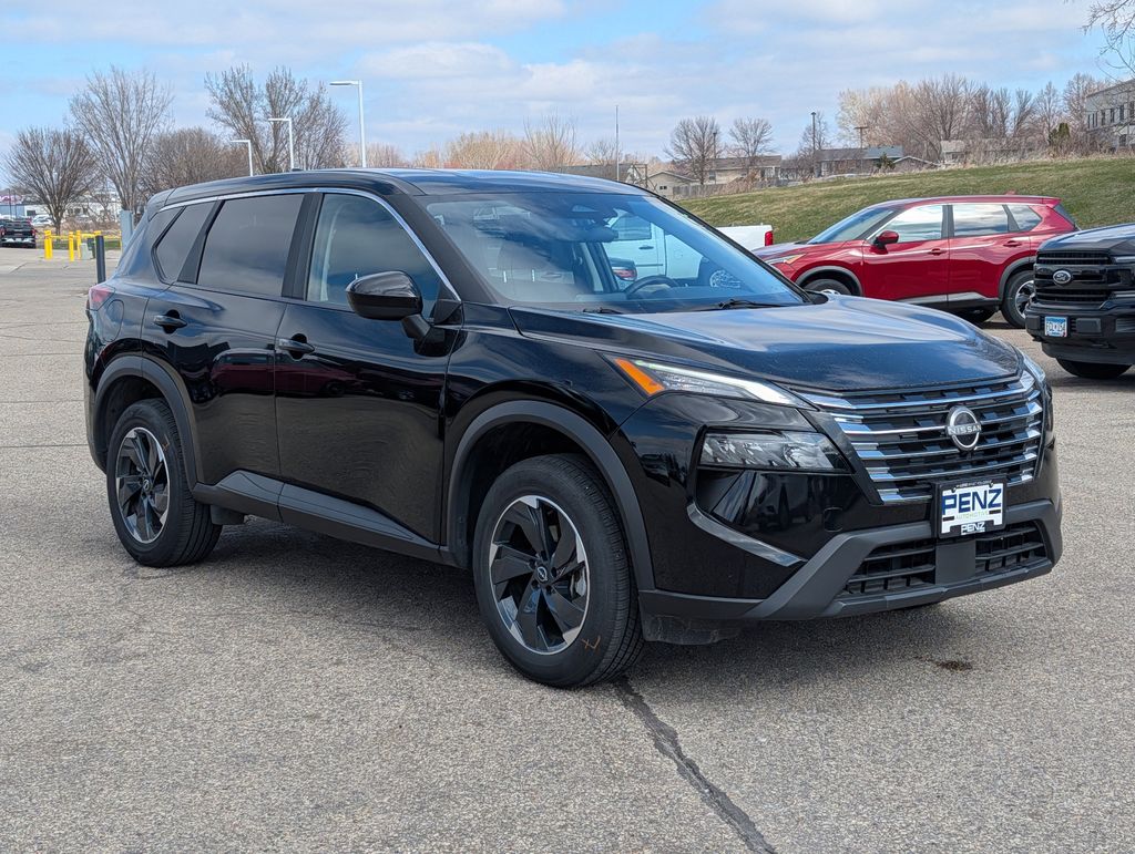 Super Black 2025 Nissan Rogue SV AWD SUV / Crossover All-Wheel Drive Continuously Variable Transmission