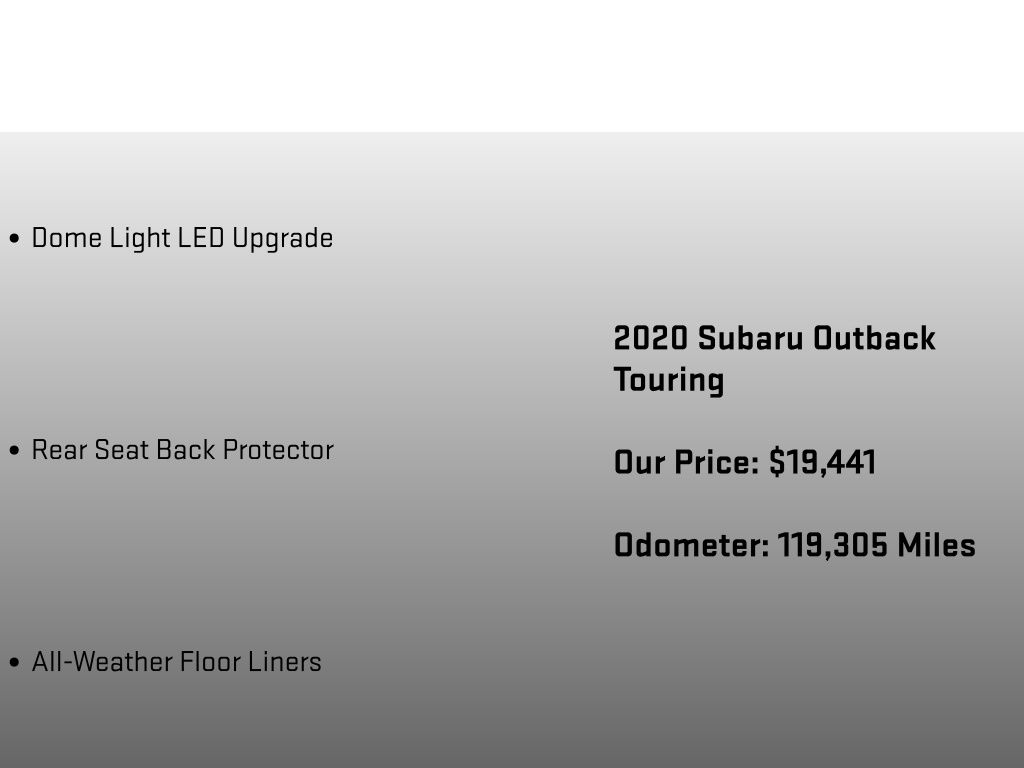 2020 Subaru Outback Touring Black at Subaru and VW of Moon Township