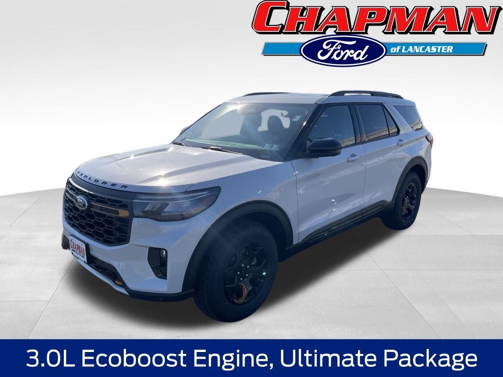 Star White Metallic Tri-Coat 2026 Ford Explorer SUV / Crossover All-Wheel Drive Automatic