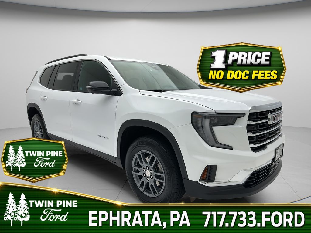 Summit White 2025 GMC Acadia SUV / Crossover Four-Wheel Drive 8-Speed Automatic
