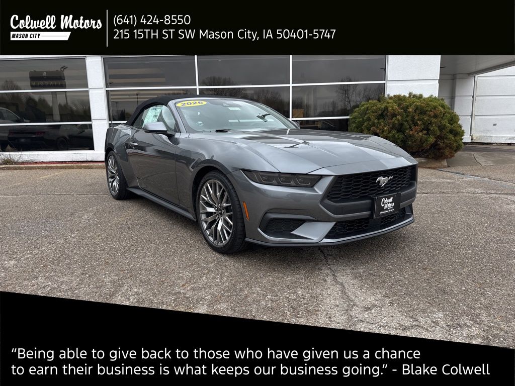 Carbonized Gray Metallic 2026 Ford Mustang Convertible Rear-Wheel Drive Automatic