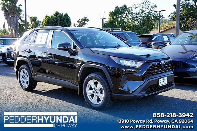 Midnight Black Metallic 2020 Toyota RAV4 Hybrid SUV / Crossover All-Wheel Drive Continuously Variable Transmission