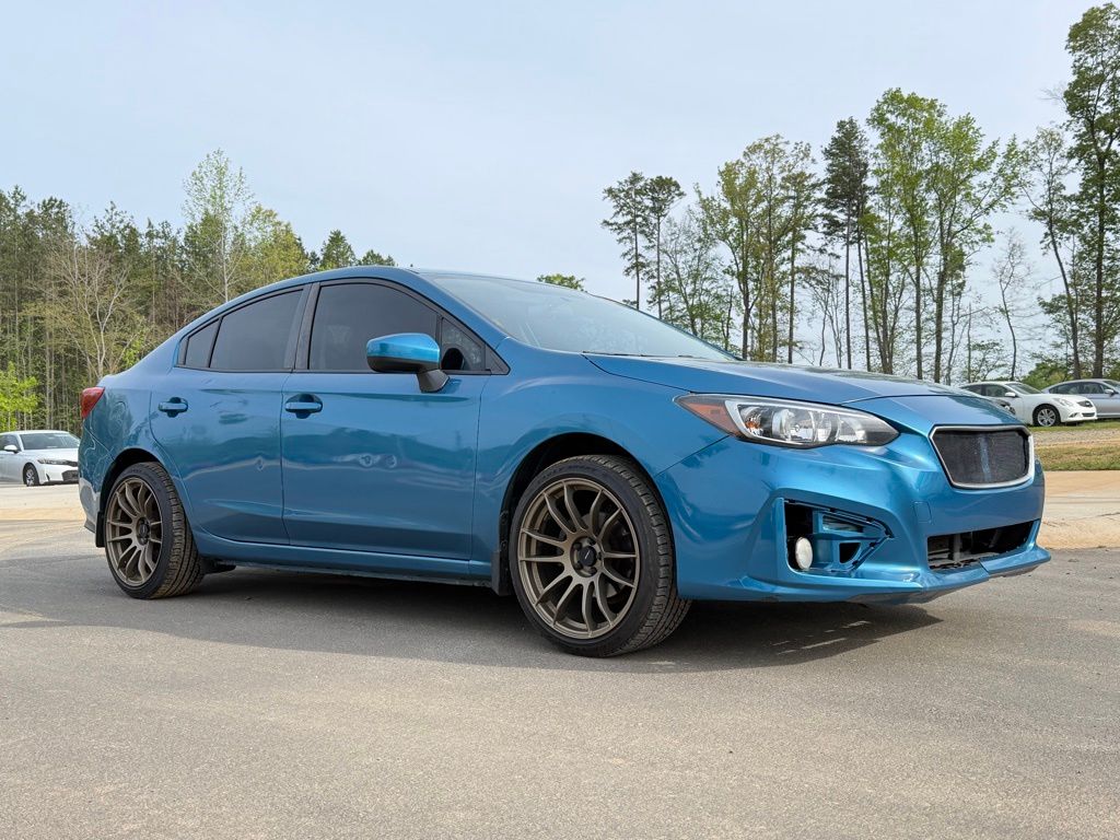 Island Blue Pearl 2017 Subaru Impreza 2.0i Premium Sedan All-Wheel Drive Continuously Variable Transmission