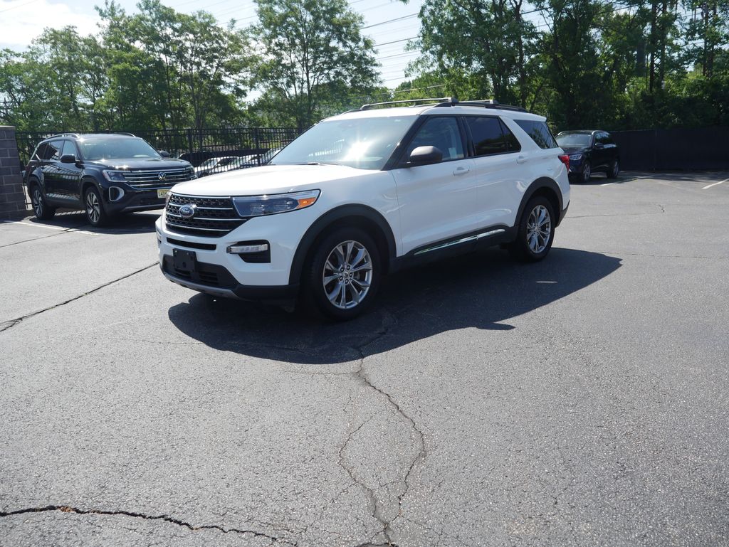 White Metallic 2021 Ford Explorer SUV / Crossover Rear-Wheel Drive Automatic