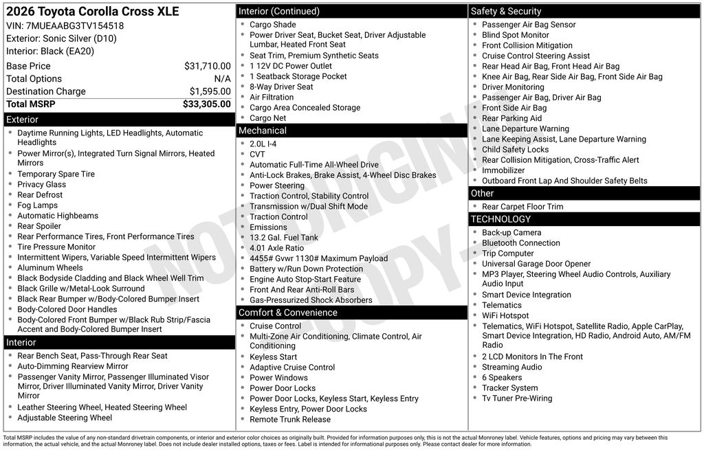Used 2026 Toyota Corolla Cross SUV