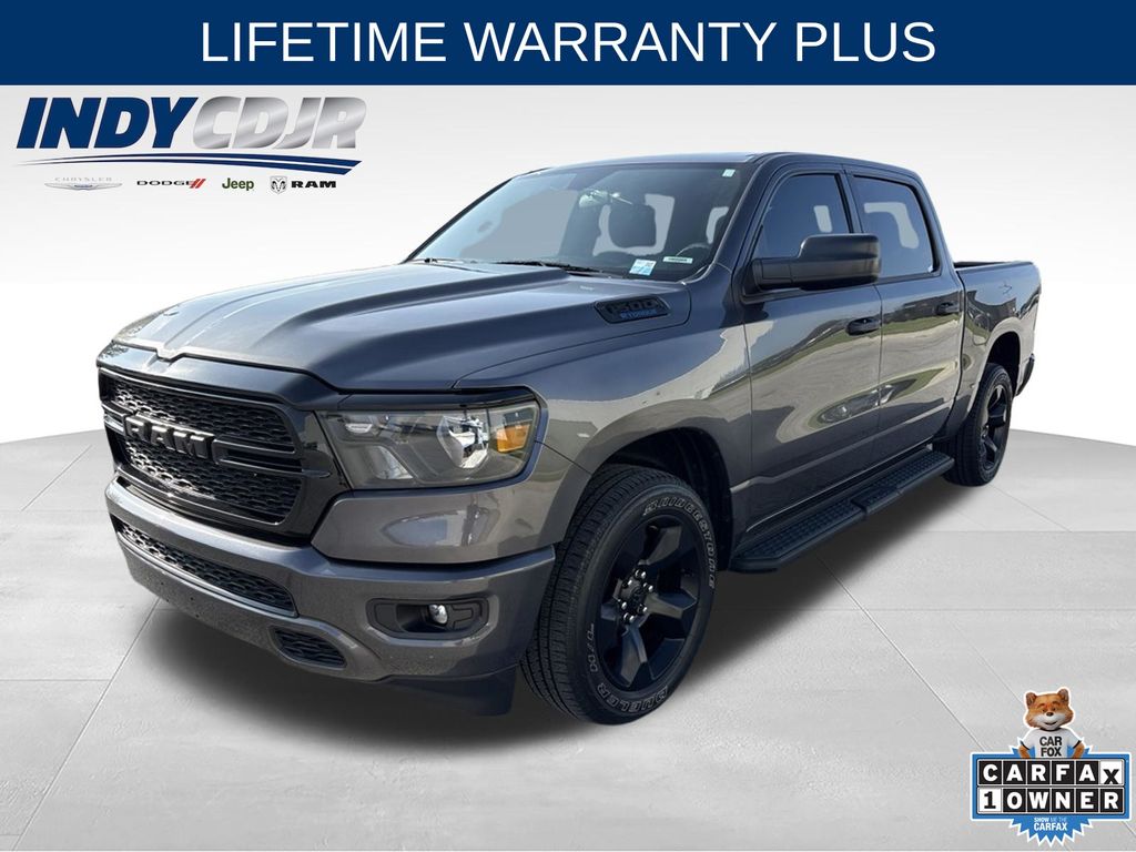 Gray (Granite Crystal Metallic Clearcoat) 2024 RAM 1500 Pickup Truck Four-Wheel Drive 8-Speed Automatic