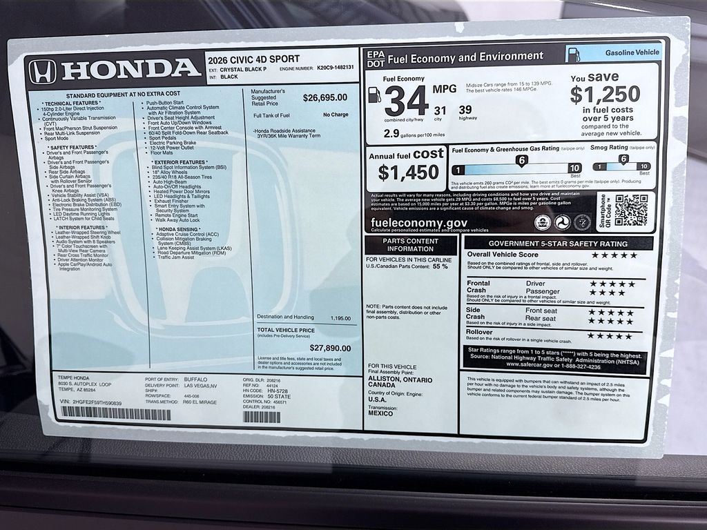 Thumbnail: 2026 Honda Civic - 9