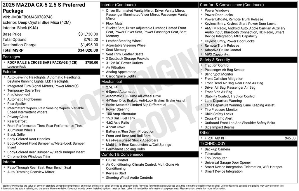 2025 Mazda CX-5 S Preferred package's photo