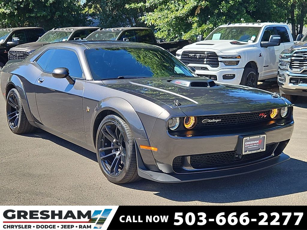 Gray (Granite Crystal Metallic Clearcoat) 2023 Dodge Challenger Coupe Rear-Wheel Drive 8-Speed Automatic