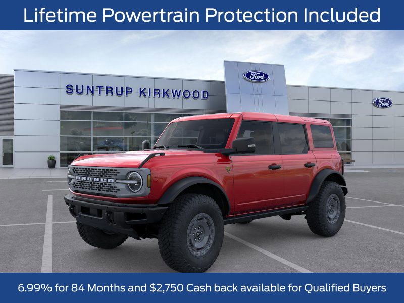 Ruby Red Metallic Tinted Clearcoat 2025 Ford Bronco Badlands 4-Door 4WD SUV / Crossover Four-Wheel Drive Automatic