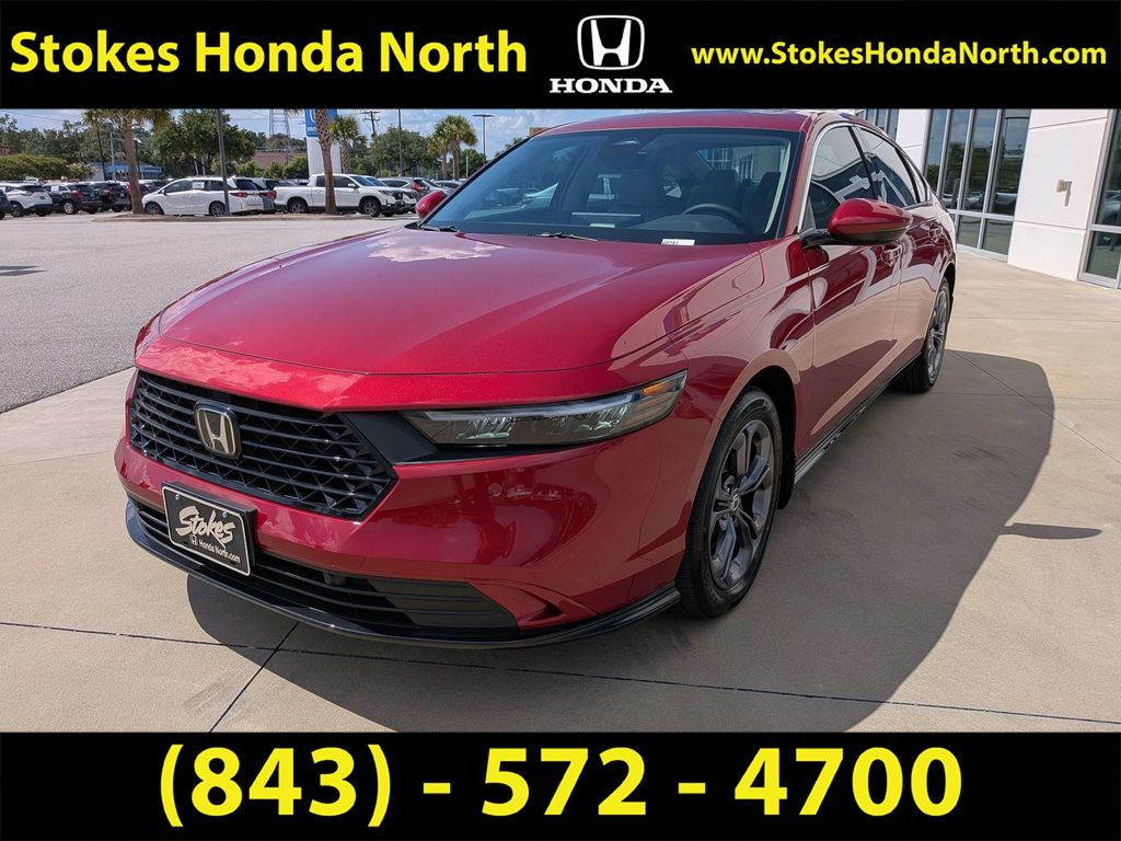 2025 Honda Accord Hybrid EX-L Red at Stokes Honda North
