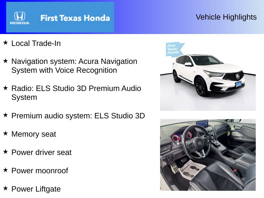 Used Car 2019 Acura Rdx  A-spec Package For Sale Under $25,000 In Austin, Texas