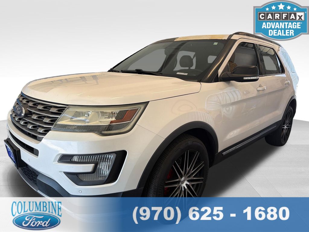 White Platinum Clearcoat Metallic 2017 Ford Explorer SUV / Crossover All-Wheel Drive 6-Speed Automatic