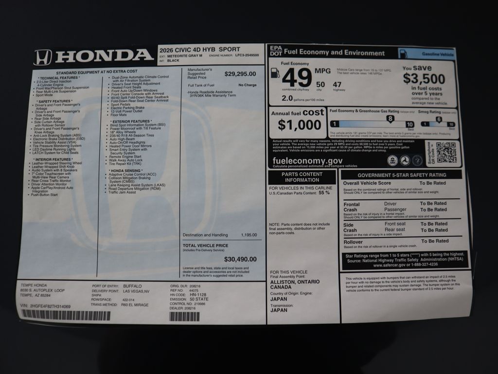 Thumbnail: 2026 Honda Civic - 9