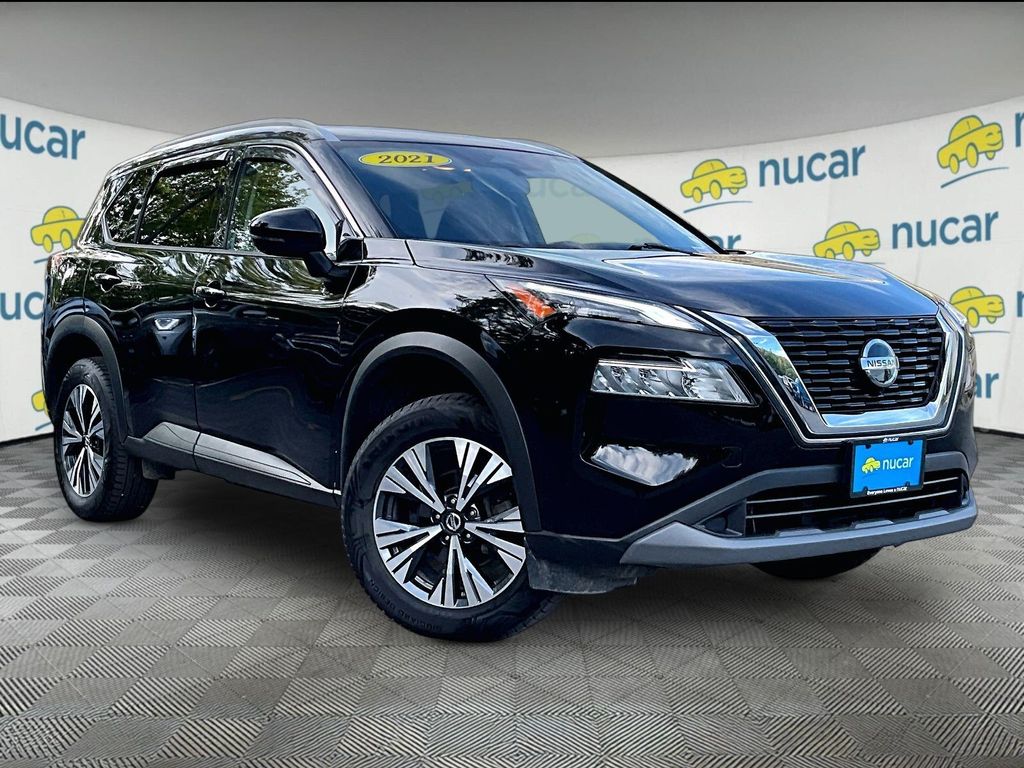 Super Black 2021 Nissan Rogue SUV / Crossover All-Wheel Drive Continuously Variable Transmission