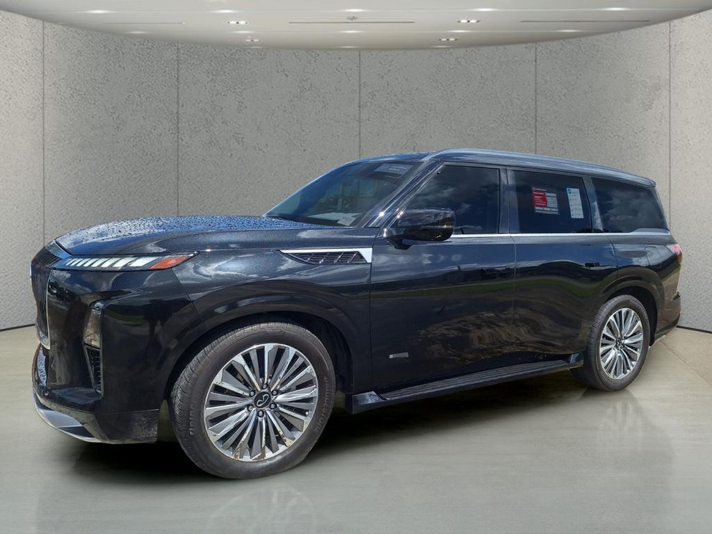 Mineral Black 2025 INFINITI QX80 Sensory 4WD SUV / Crossover All-Wheel Drive 9-Speed Automatic