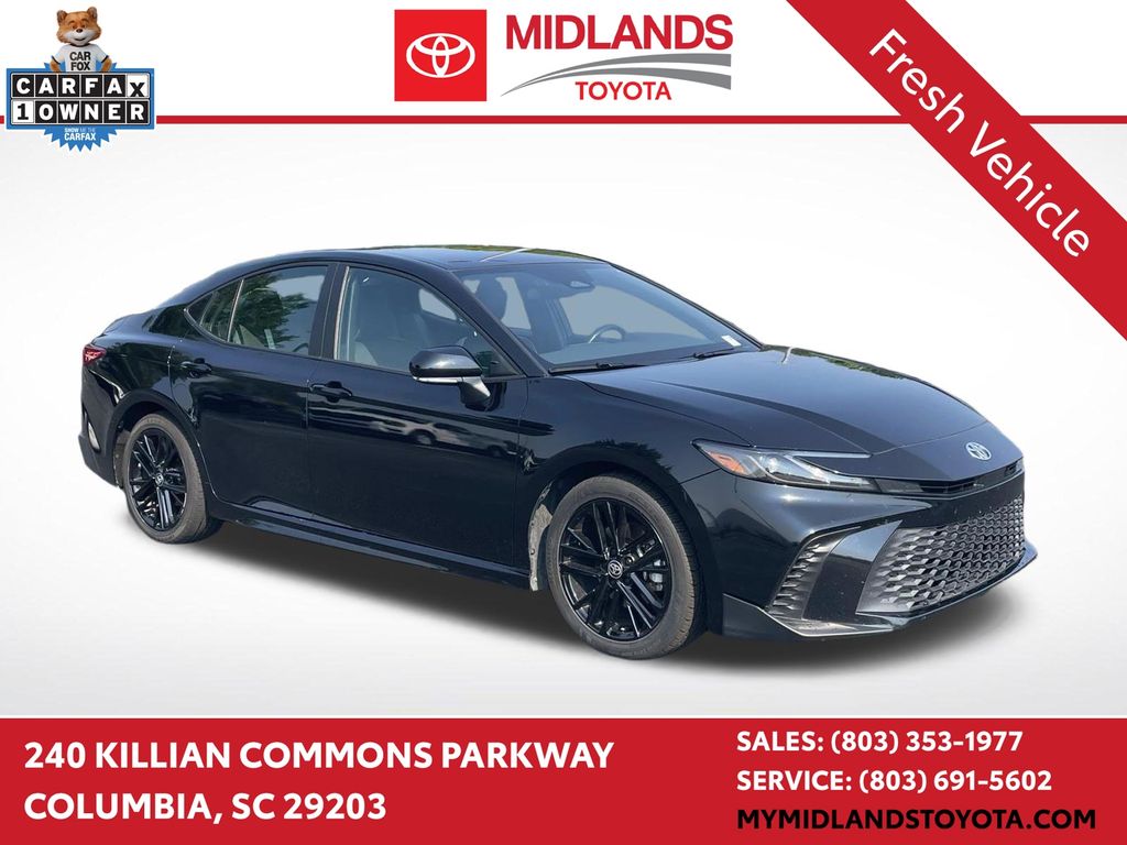 Midnight Black Metallic 2025 Toyota Camry Sedan Front-Wheel Drive Continuously Variable Transmission