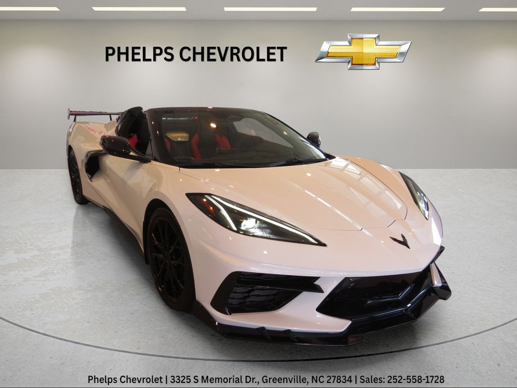 Arctic White 2024 Chevrolet Corvette Convertible Rear-Wheel Drive 8-Speed Dual Clutch