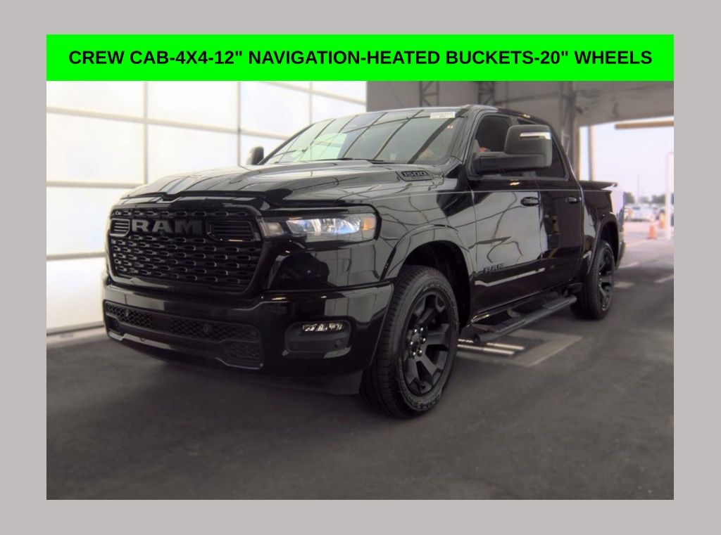 Diamond Black 2025 RAM 1500 Pickup Truck Four-Wheel Drive 8-Speed Automatic