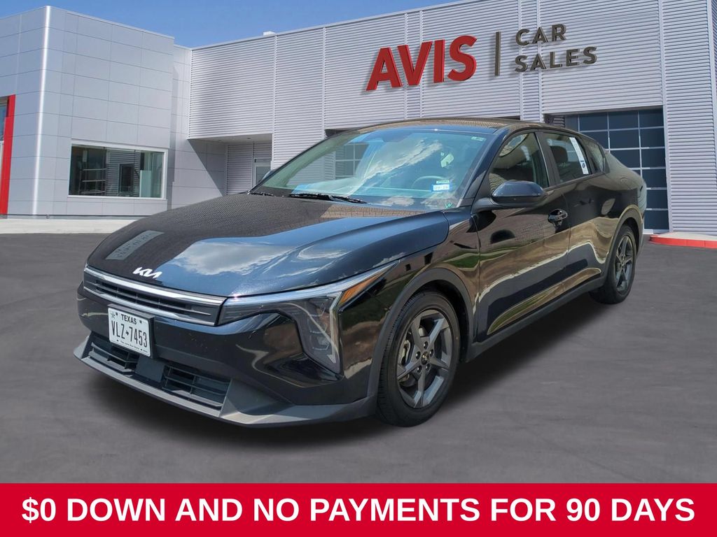 Aurora Black 2025 Kia K4 Sedan Front-Wheel Drive Continuously Variable Transmission