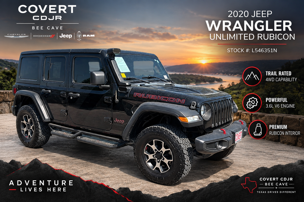 Black Clearcoat 2020 Jeep Wrangler SUV / Crossover Four-Wheel Drive 8-Speed Automatic