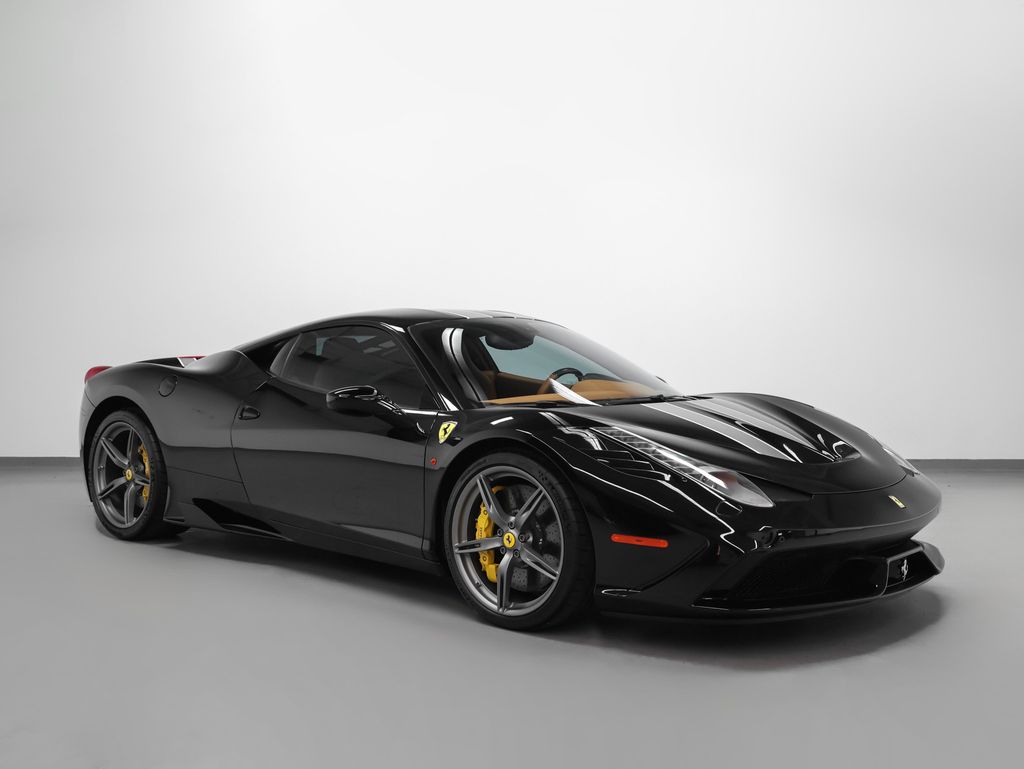Nero Pastello 2015 Ferrari 458 Coupe Rear-Wheel Drive 7-Speed Dual Clutch