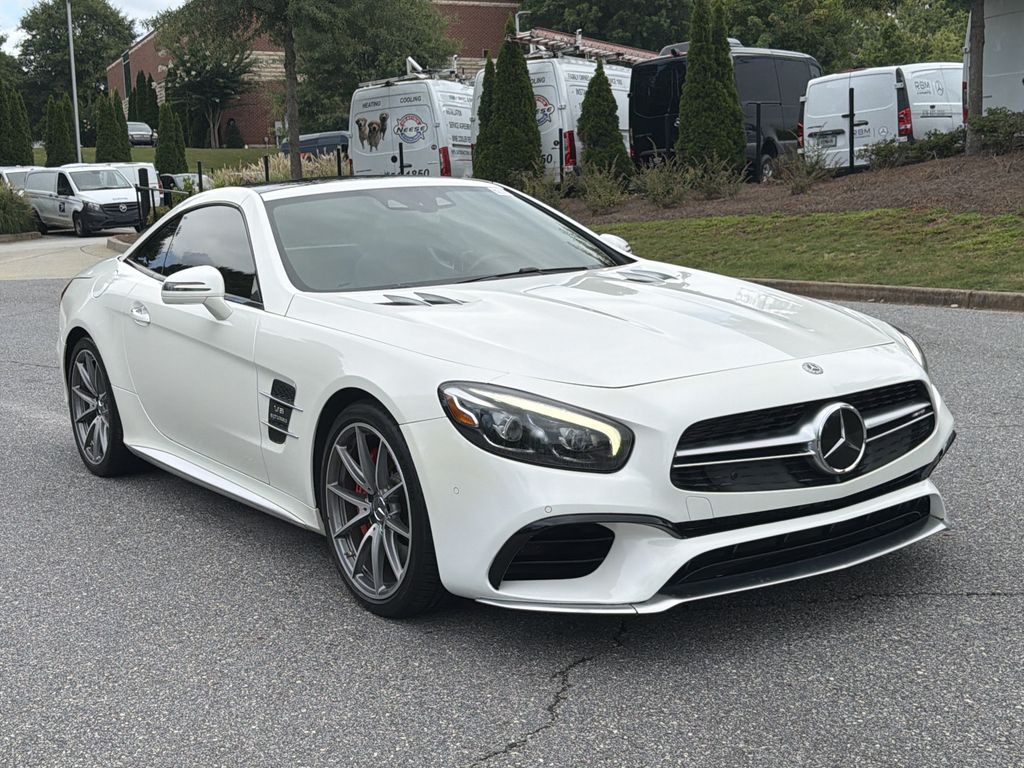 White 2019 Mercedes-Benz SL-Class Convertible Rear-Wheel Drive 7-Speed Automatic