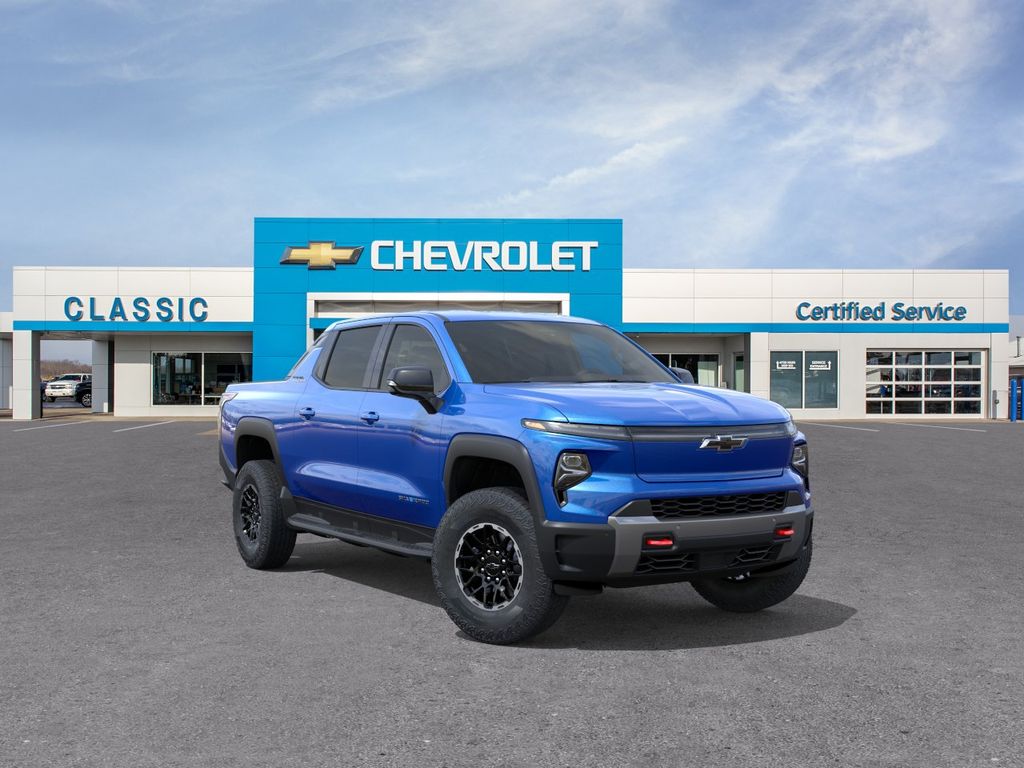 Riptide Blue Metallic 2026 Chevrolet Silverado EV Trail Boss Crew Cab (Extended Range) e4WD Pickup Truck All-Wheel Drive
