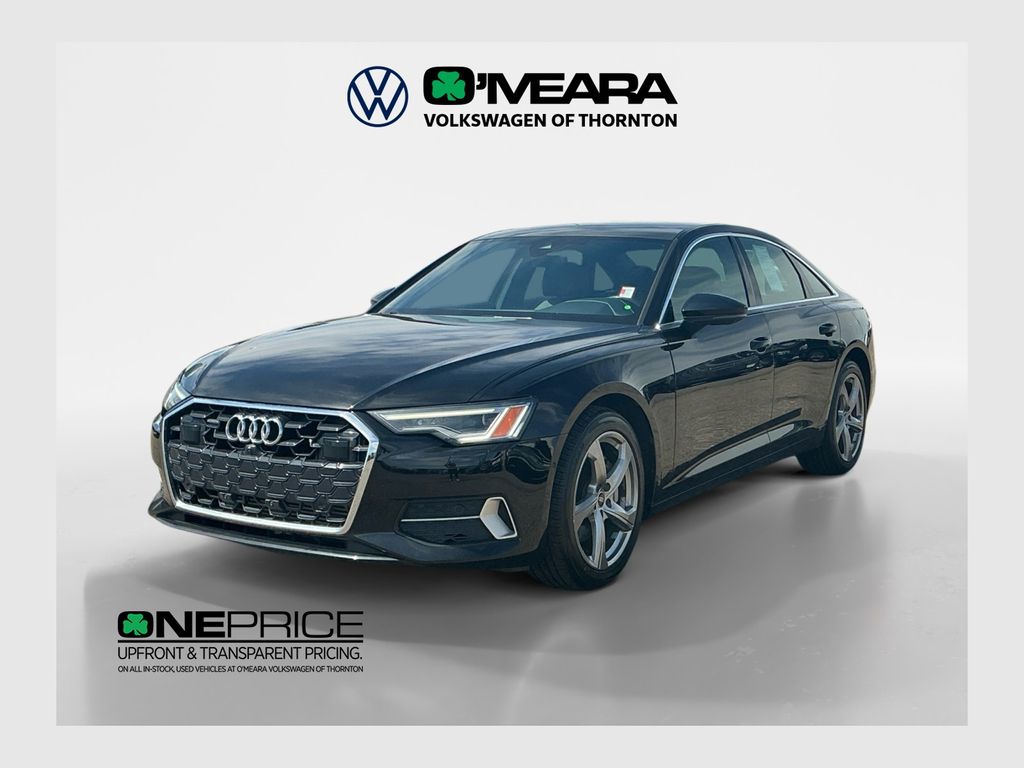 Brilliant Black 2024 Audi A6 quattro Premium Plus 45 TFSI Sedan All-Wheel Drive 7-Speed Automatic