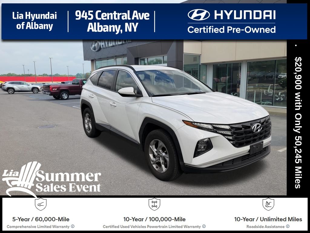 White Pearl 2024 Hyundai Tucson SUV / Crossover All-Wheel Drive 8-Speed Automatic