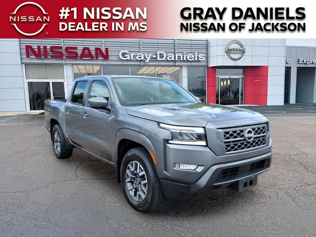 Gray (Gun Metallic) 2024 Nissan Frontier SL 4dr Crew Cab RWD Pickup Truck 4X2 9-Speed Automatic Overdrive