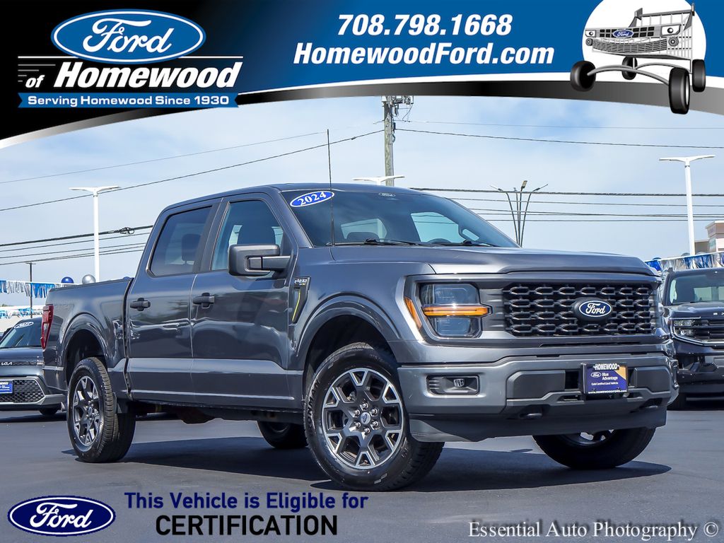Gray 2024 Ford F-150 Pickup Truck Four-Wheel Drive Automatic