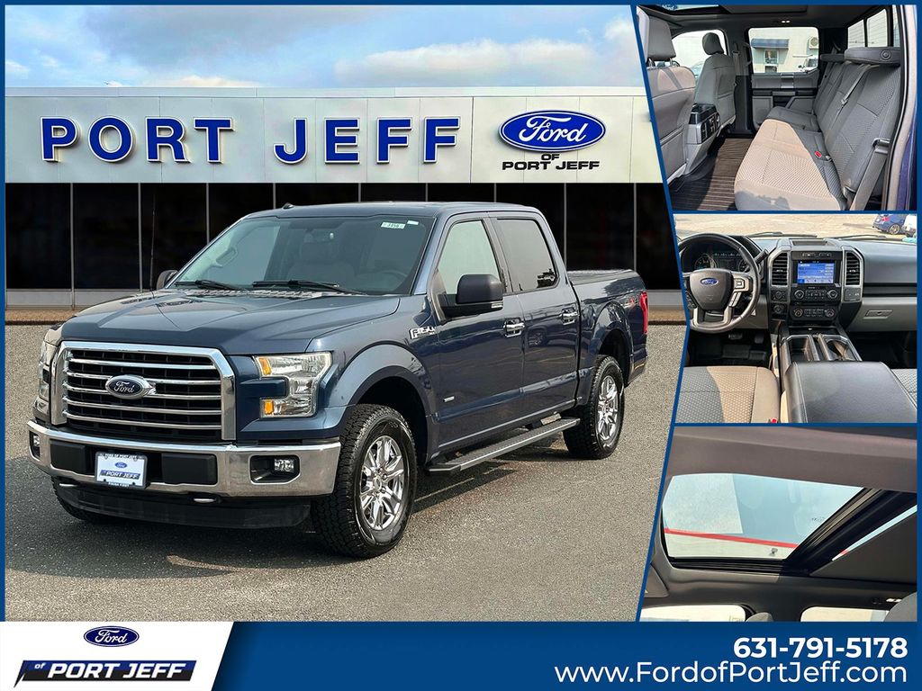 Blue 2016 Ford F-150 Pickup Truck Four-Wheel Drive 6-Speed Automatic
