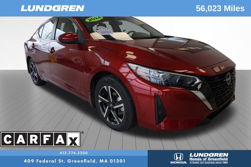 Red (Scarlet Ember Tintcoat) 2024 Nissan Sentra SV FWD Sedan Front-Wheel Drive Continuously Variable Transmission