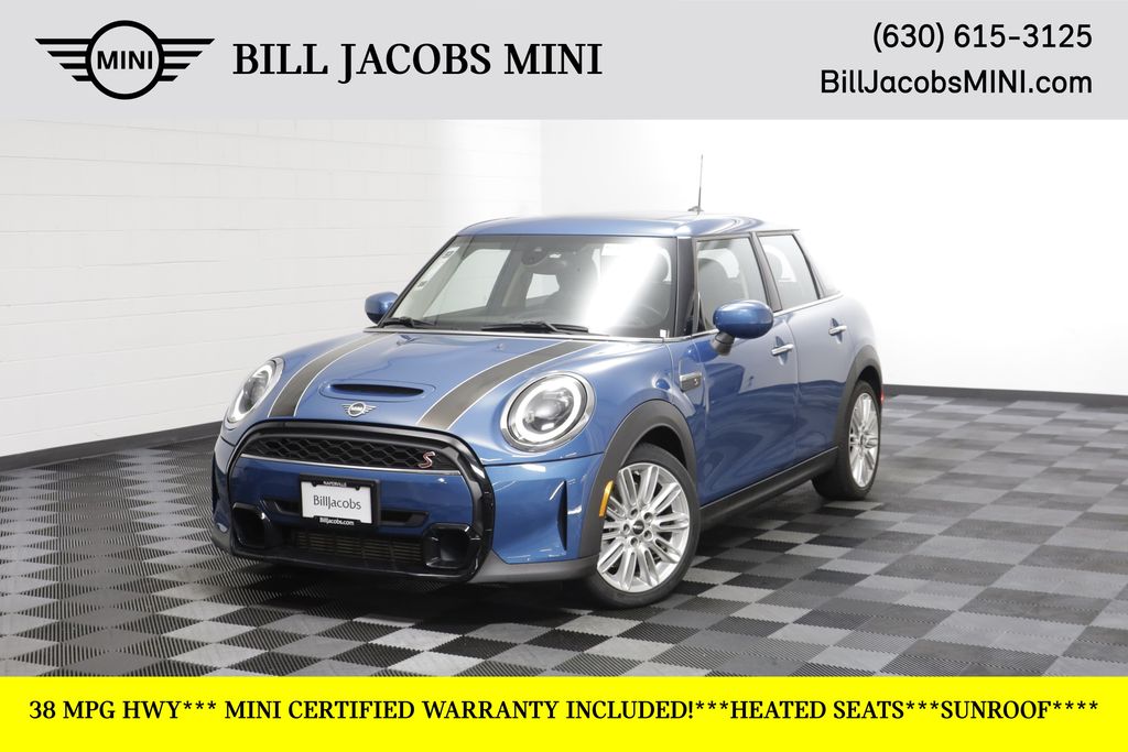 Island Blue Metallic 2023 MINI Cooper Hatchback Front-Wheel Drive 7-Speed Automatic