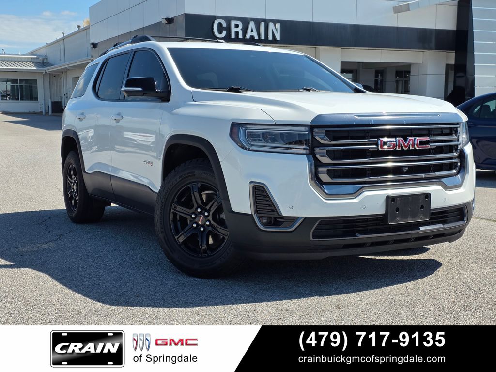 Summit White 2023 GMC Acadia AT4 AWD SUV / Crossover Four-Wheel Drive 9-Speed Automatic