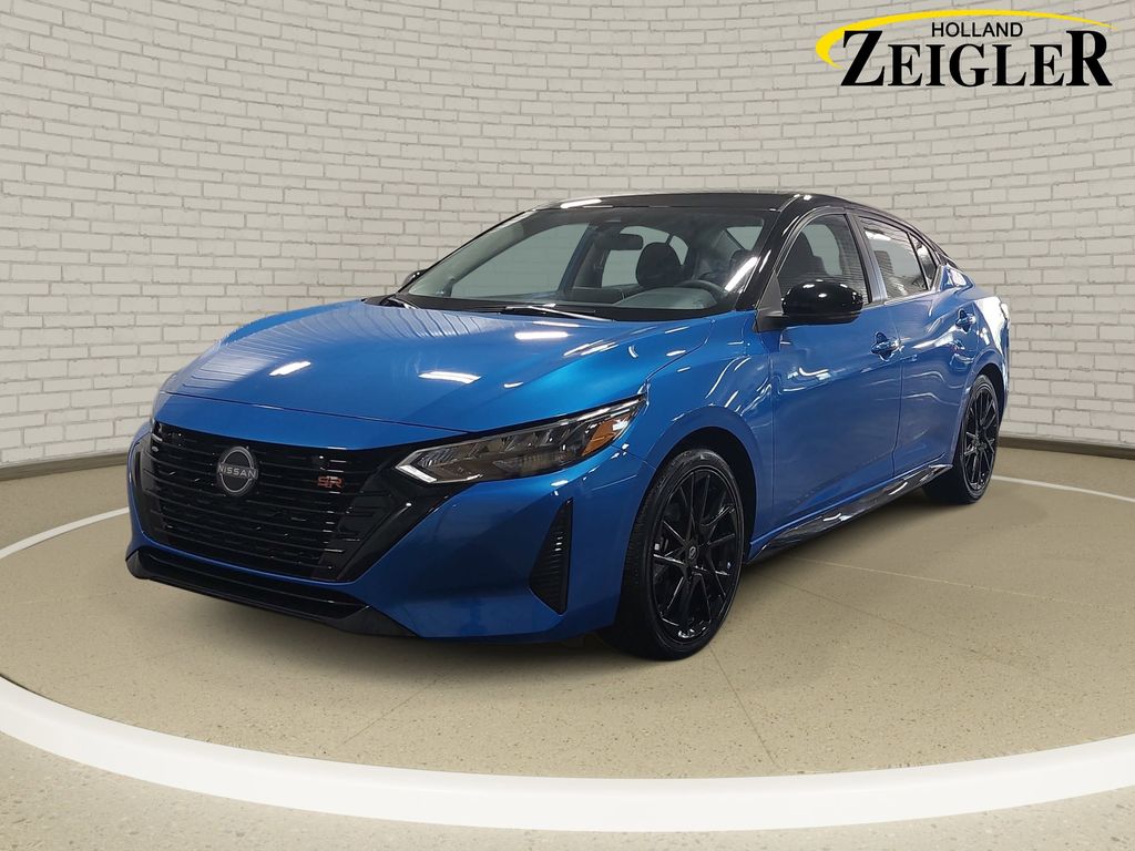 Electric Blue Metallic/Super Black 2025 Nissan Sentra SR FWD Sedan Front-Wheel Drive Continuously Variable Transmission