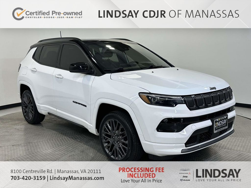 Bright White Clearcoat 2022 Jeep Compass High Altitude 4WD SUV / Crossover Four-Wheel Drive 9-Speed Automatic