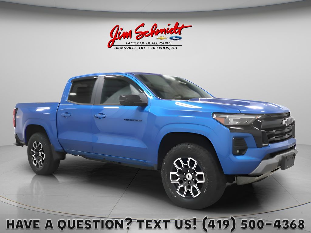 Glacier Blue Metallic 2023 Chevrolet Colorado Pickup Truck Four-Wheel Drive 8-Speed Automatic