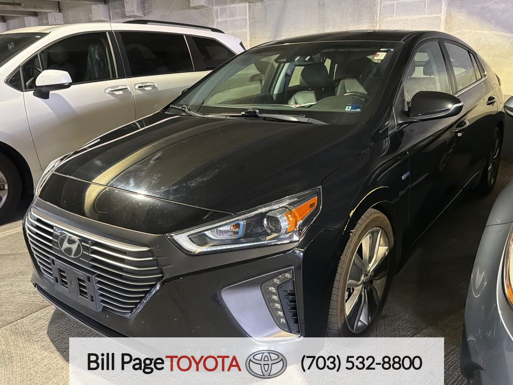 Black Noir Pearl 2018 Hyundai Ioniq Hybrid Hatchback Front-Wheel Drive 6-Speed Dual Clutch