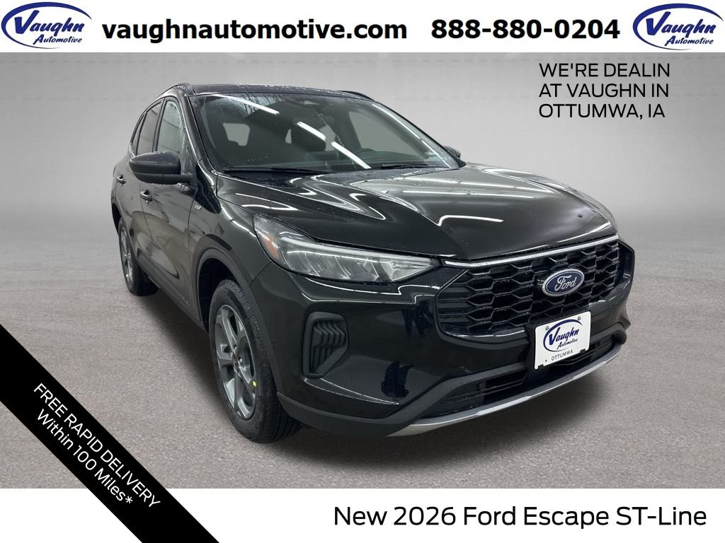 Agate Black Metallic 2026 Ford Escape SUV / Crossover All-Wheel Drive 8-Speed Automatic