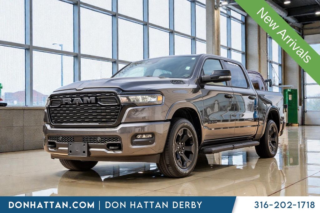 Gray (Granite Crystal Metallic Clearcoat) 2025 RAM 1500 Big Horn Crew Cab 4WD Pickup Truck Four-Wheel Drive 8-Speed Automatic