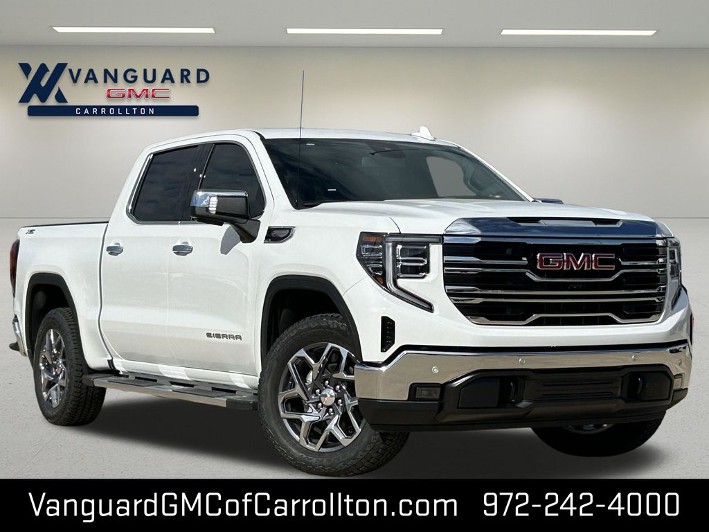 Summit White 2026 GMC Sierra 1500 SLT Crew Cab 4WD Pickup Truck Four-Wheel Drive Automatic