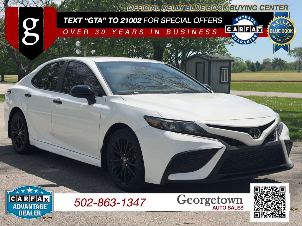 Super White 2021 Toyota Camry SE Nightshade FWD Sedan Front-Wheel Drive 8-Speed Automatic