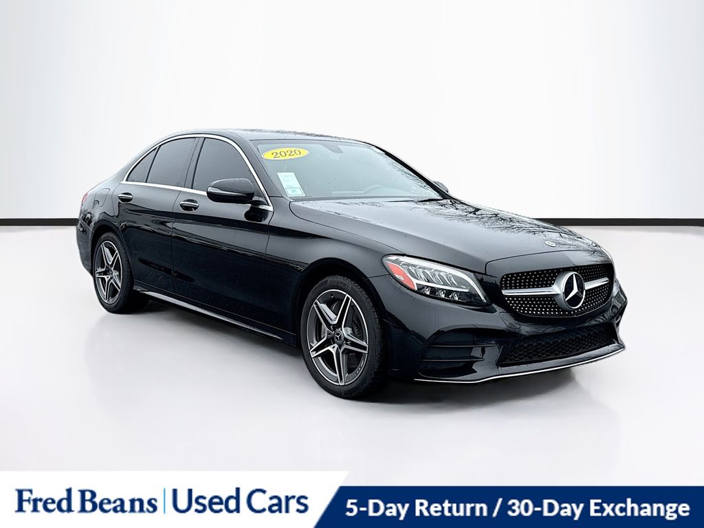 Obsidian Black Metallic 2020 Mercedes-Benz C-Class C 300 Sedan 4MATIC Sedan All-Wheel Drive 9-Speed Automatic