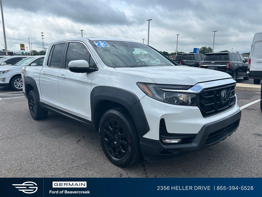 White 2023 Honda Ridgeline Pickup Truck All-Wheel Drive 9-Speed Automatic