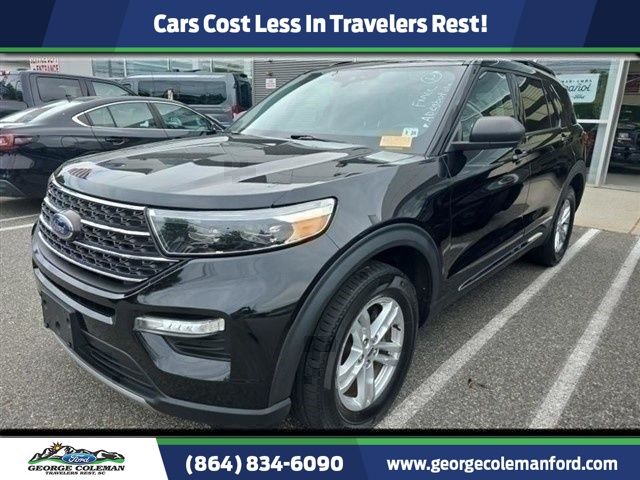 Black Metallic 2022 Ford Explorer XLT AWD SUV / Crossover All-Wheel Drive Automatic